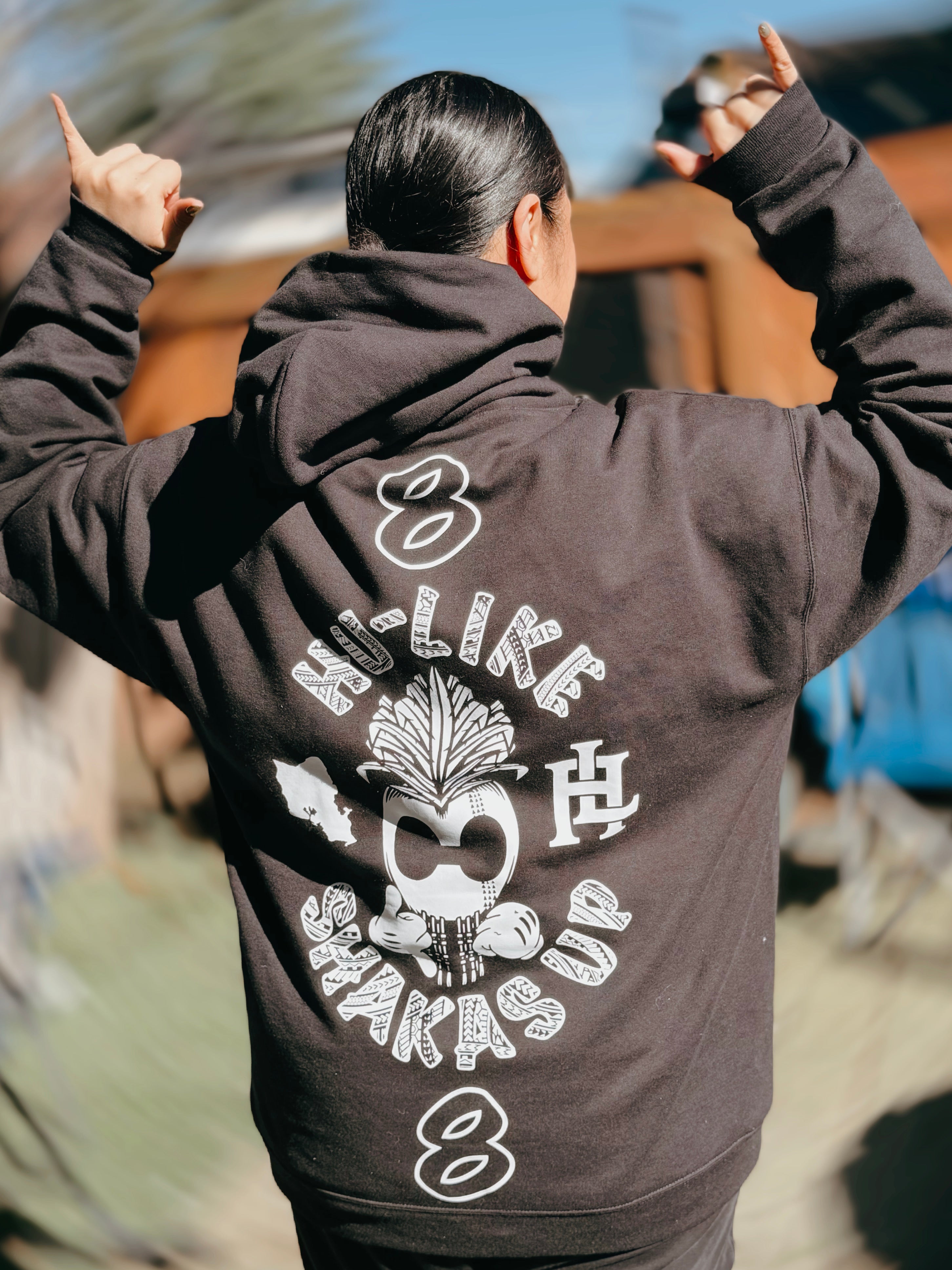 Shakas Up Hoodies ( Rep your island ) OAHU