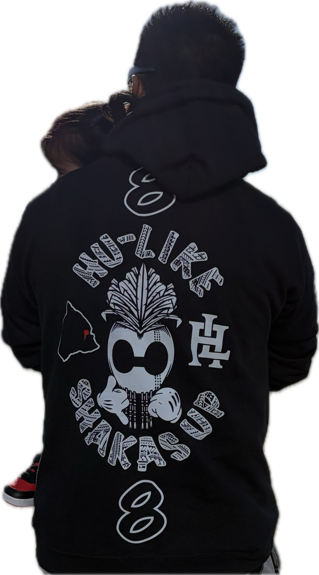 Shakas Up Hoodies ( Rep your island ) BIG ISLAND