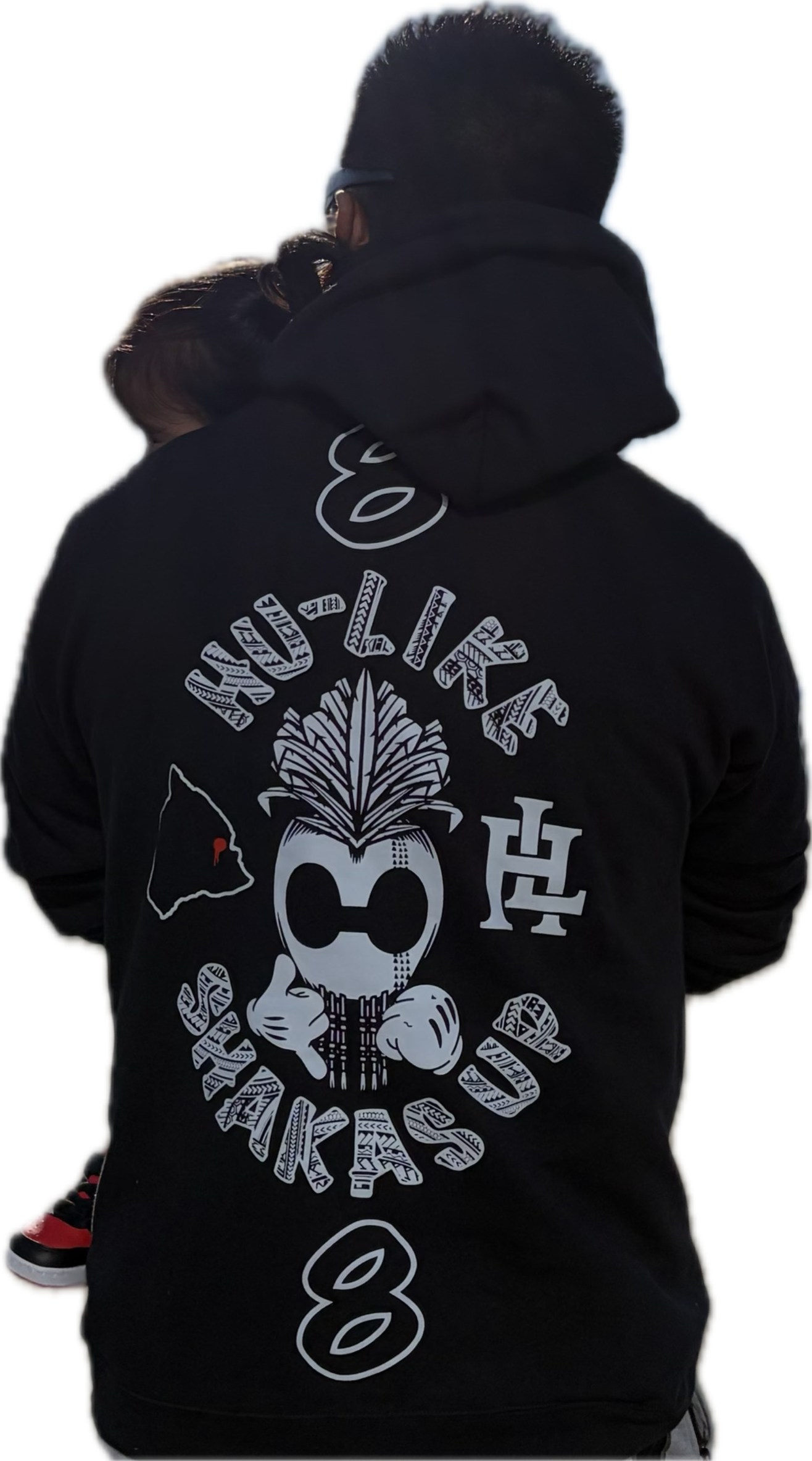 Shakas Up Hoodies ( Rep your island ) BIG ISLAND